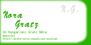 nora gratz business card